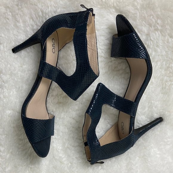 Cato Shoes Sale Cato Women Animal Blue Print Heels Size 1 Poshmark